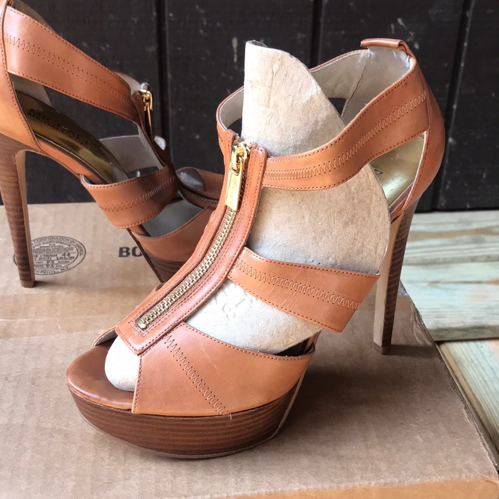 Michael Kors Damita platform heels sandal zipper